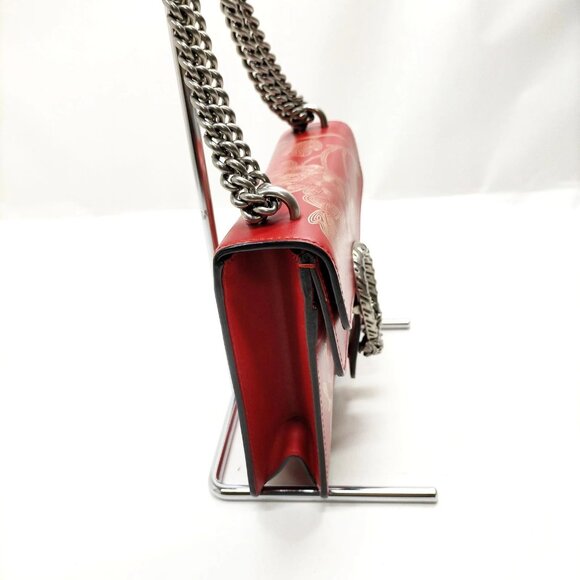 Authentic Gucci Shoulder Bag Red Leather mn828-120826 - Picture 4 of 16